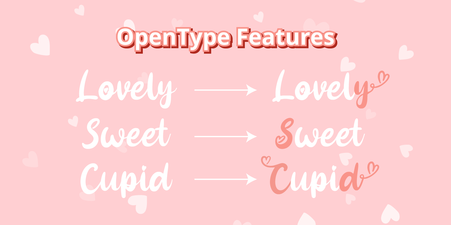 Пример шрифта Pinky Cupid #2
